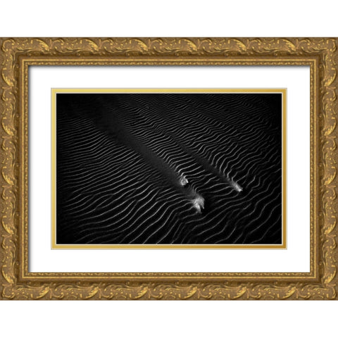 Sand #2 Gold Ornate Wood Framed Art Print with Double Matting by Lipinski, Waldemar