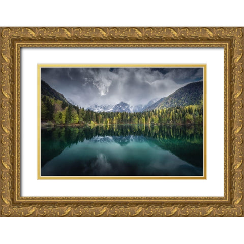 Moody Day Gold Ornate Wood Framed Art Print with Double Matting by Gamito, Clara