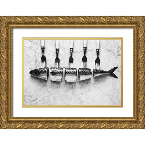 Mackerelaforks Gold Ornate Wood Framed Art Print with Double Matting by Karina, Aleksandrova