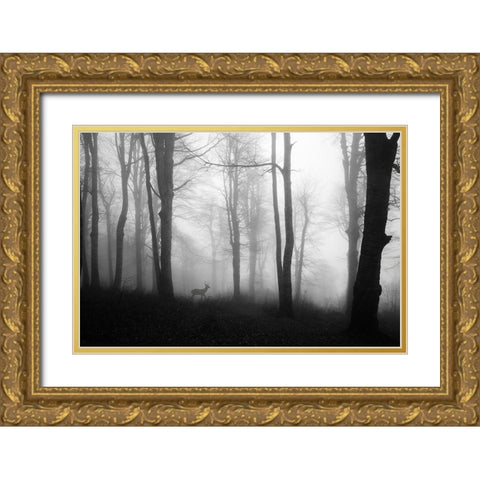 Forest Gold Ornate Wood Framed Art Print with Double Matting by Nisan Kandilcioglu, Ummu