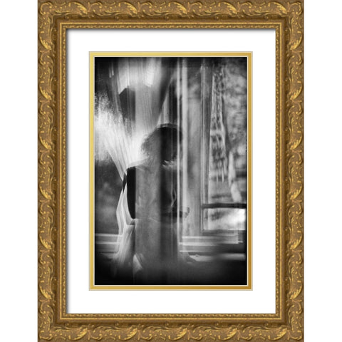 Untitled Gold Ornate Wood Framed Art Print with Double Matting by Kapsha, Eduards