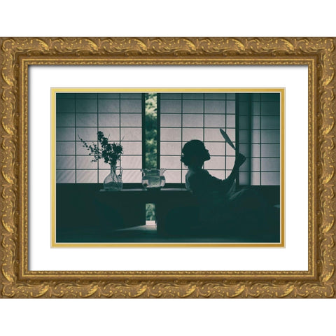 Fish Bowl Gold Ornate Wood Framed Art Print with Double Matting by Flavor, 7