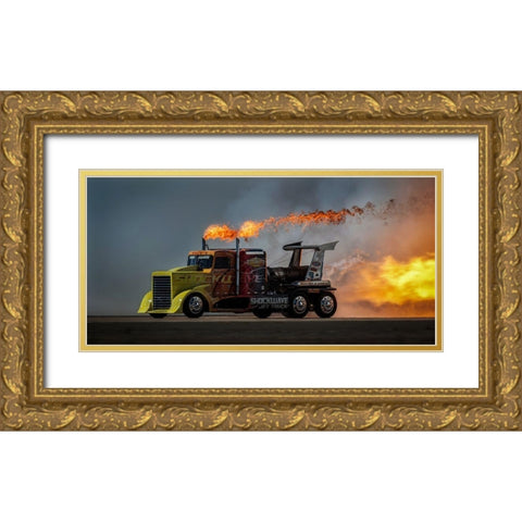 Fire A Speed - Mcas Miramar Air Show Gold Ornate Wood Framed Art Print with Double Matting by H Yang, David