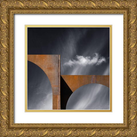 Untitled Gold Ornate Wood Framed Art Print with Double Matting by Verschelden, Harry