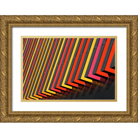 Coloured Imagination Gold Ornate Wood Framed Art Print with Double Matting by Hawerkamp, Hans-Wolfgang