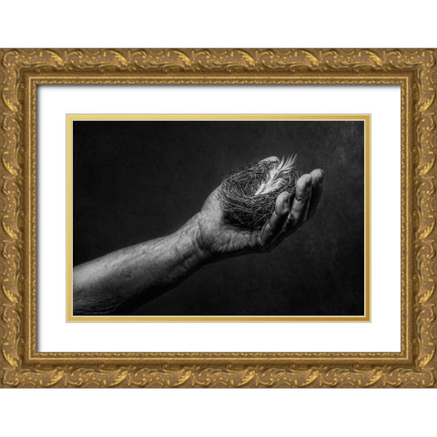 Untitled Gold Ornate Wood Framed Art Print with Double Matting by Clough, Stephen