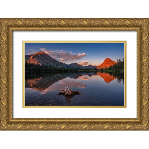 Delightful Dawn Gold Ornate Wood Framed Art Print with Double Matting by Jacobs, Lydia