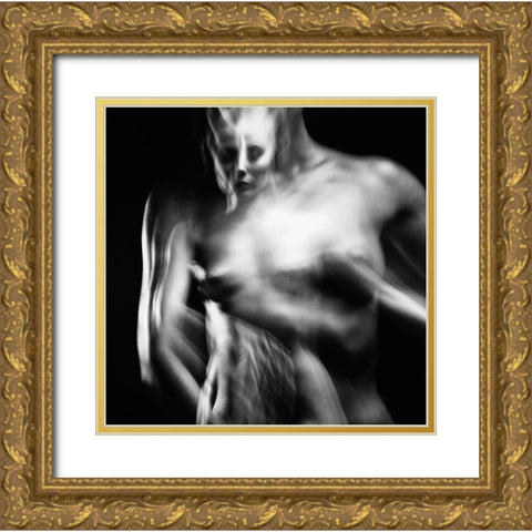 Untitled Gold Ornate Wood Framed Art Print with Double Matting by Bousca, Bogdan