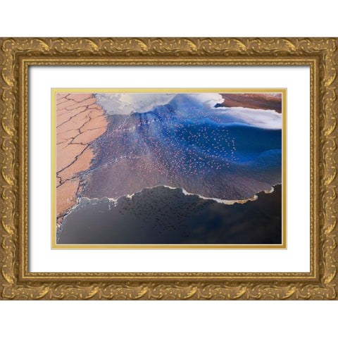 The Flower Gold Ornate Wood Framed Art Print with Double Matting by Chang, Phillip