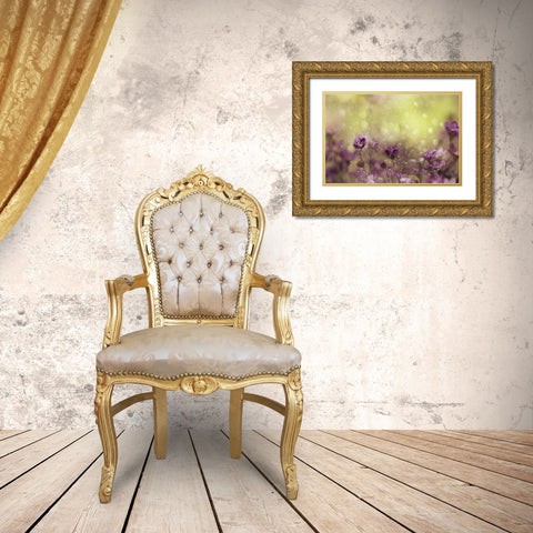 Purple Dream Gold Ornate Wood Framed Art Print with Double Matting by Devos, Delphine