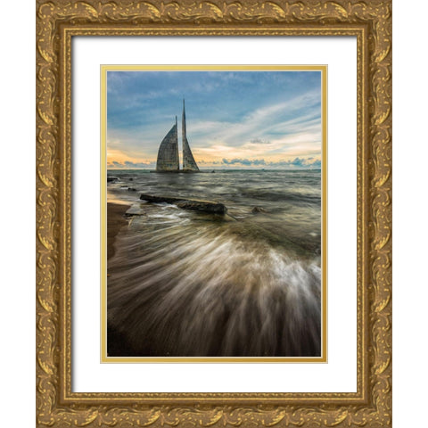 Abonded Icon Gold Ornate Wood Framed Art Print with Double Matting by Prasetya, Agus