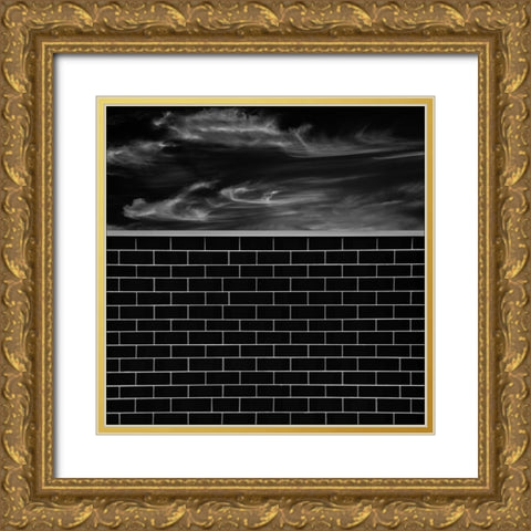 Brick Wall Gold Ornate Wood Framed Art Print with Double Matting by Claes, Gilbert