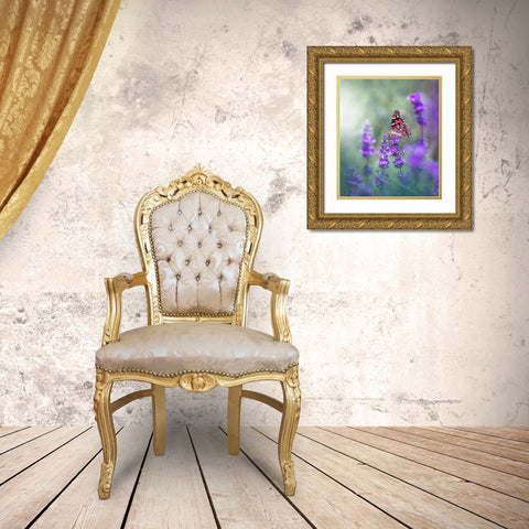 Lavender Queen... Gold Ornate Wood Framed Art Print with Double Matting by Nan, Juliana