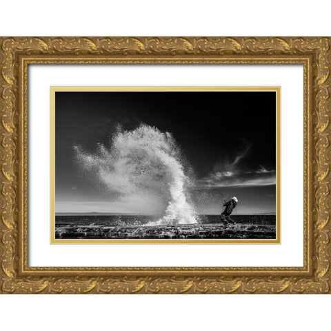 Extreme  Fishing Gold Ornate Wood Framed Art Print with Double Matting by Varasteh, Vahid