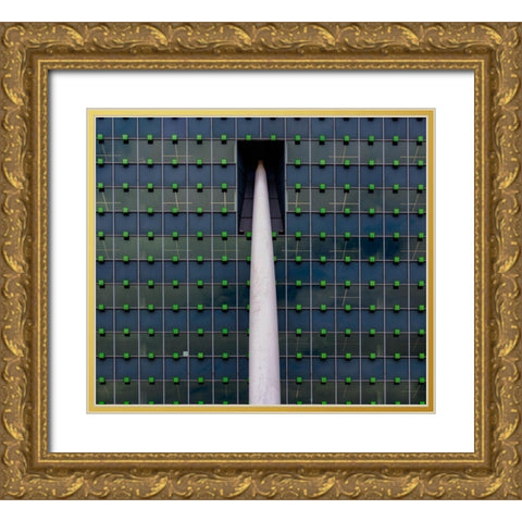 Building Gold Ornate Wood Framed Art Print with Double Matting by Flour, Jef