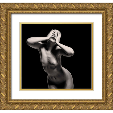 Criera Gold Ornate Wood Framed Art Print with Double Matting by Kordonsky, Ari