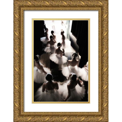 Now Gold Ornate Wood Framed Art Print with Double Matting by Yoshida, Hajime