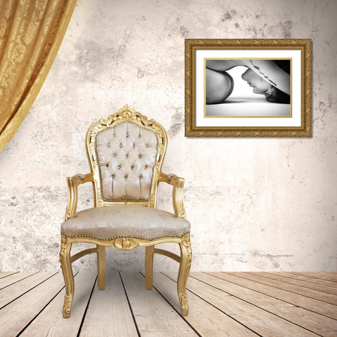 No Stress Gold Ornate Wood Framed Art Print with Double Matting by Chai Telan, Thanakorn