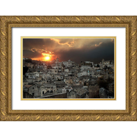 Untitled Gold Ornate Wood Framed Art Print with Double Matting by Stoduto, Michele