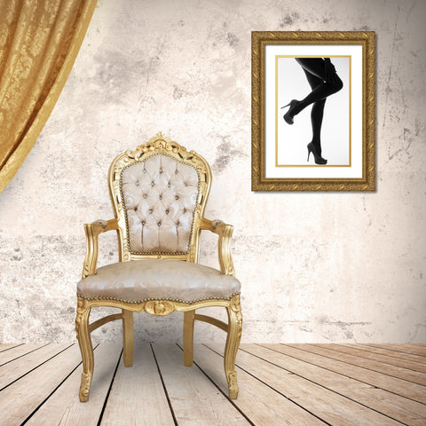 The Sweet Caress Of Twilight Gold Ornate Wood Framed Art Print with Double Matting by Lagandre Transgressed, Thierry