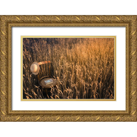 Untitled Gold Ornate Wood Framed Art Print with Double Matting by Clough, Stephen