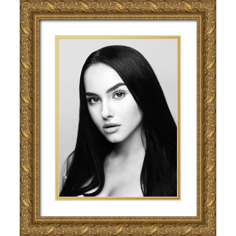 Bianka Gold Ornate Wood Framed Art Print with Double Matting by Krystynek Mqep, Martin