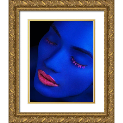 Still Got The Blues Gold Ornate Wood Framed Art Print with Double Matting by Mahfuz, James