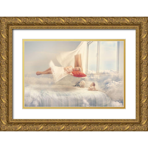 Dreams Gold Ornate Wood Framed Art Print with Double Matting by Loza, Evgeny