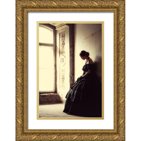 The Soft Touch Of Decadency Gold Ornate Wood Framed Art Print with Double Matting by Russocka, Magdalena