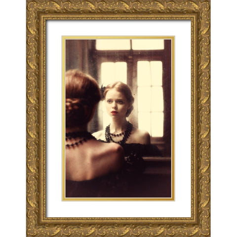 The Soft Touch Of Decadency Gold Ornate Wood Framed Art Print with Double Matting by Russocka, Magdalena