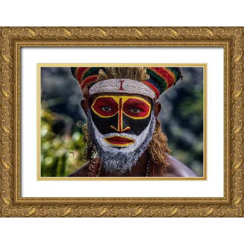 Untitled Gold Ornate Wood Framed Art Print with Double Matting by Inazio Kuesta, Joxe