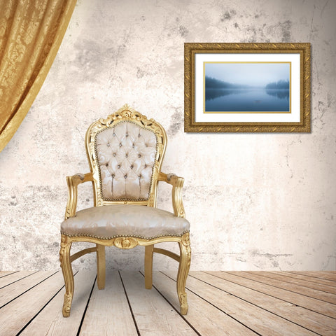 Ripple In The Water Gold Ornate Wood Framed Art Print with Double Matting by Lindsten, Christian