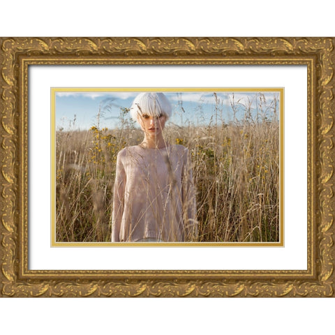 Eugene Gold Ornate Wood Framed Art Print with Double Matting by Silaevk