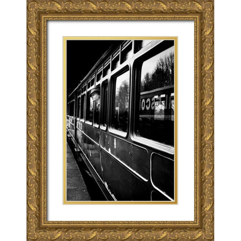 The Goodbye Girl ....Leaving Gold Ornate Wood Framed Art Print with Double Matting by Bland, Richard