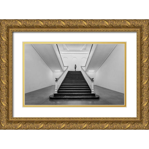 Tabakalera Gold Ornate Wood Framed Art Print with Double Matting by Perez, Ritxard