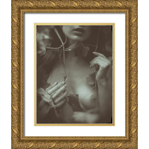 Leaves From The Vine Gold Ornate Wood Framed Art Print with Double Matting by Tuinenga, Jacob