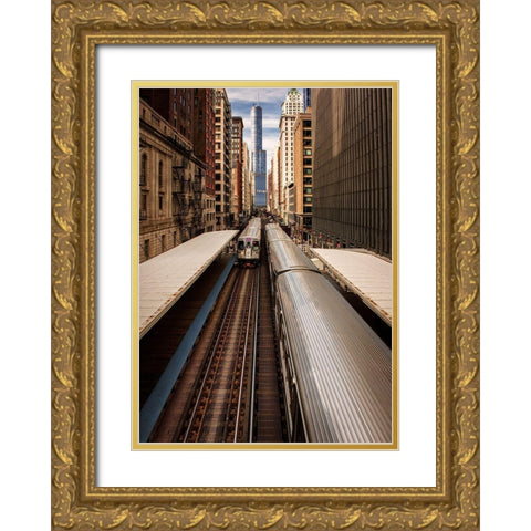 Center Of Attention Gold Ornate Wood Framed Art Print with Double Matting by Kinney, Jon
