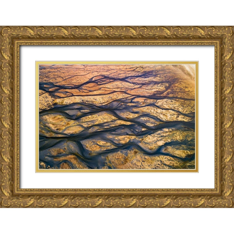 The Black Rivers Gold Ornate Wood Framed Art Print with Double Matting by Alnomas, Faisal