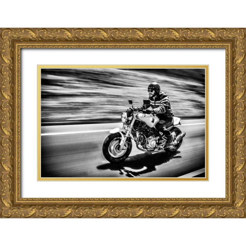 The Motorcycle Diaries Gold Ornate Wood Framed Art Print with Double Matting by Fernandez Munoz, Alejandro
