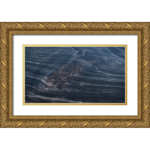 Wave Runner Ii Gold Ornate Wood Framed Art Print with Double Matting by Fan, John