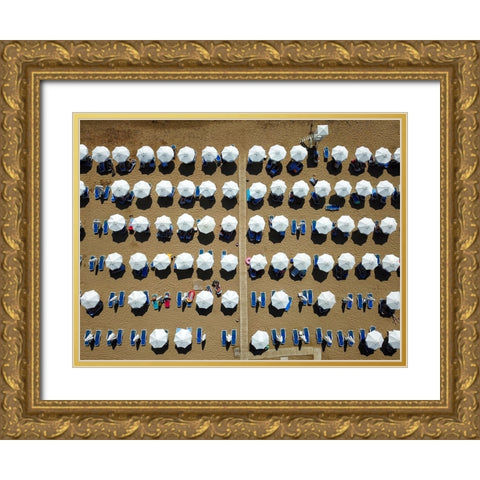 Summer Gold Ornate Wood Framed Art Print with Double Matting by Aumitcanan