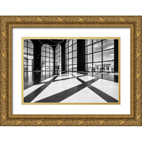 Lights And Shadows Gold Ornate Wood Framed Art Print with Double Matting by Tagliarino, Marco