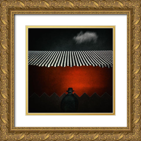 Life Is A Circus Gold Ornate Wood Framed Art Print with Double Matting by Claes, Gilbert