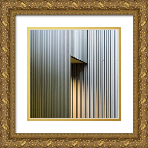 Light Drop Gold Ornate Wood Framed Art Print with Double Matting by Van Son, Greetje