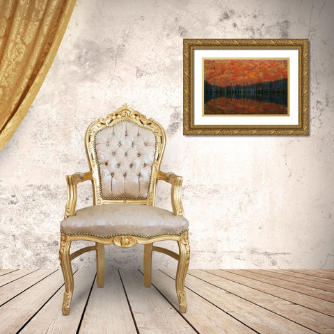Shadow Fade Away Gold Ornate Wood Framed Art Print with Double Matting by Shibata, Sho