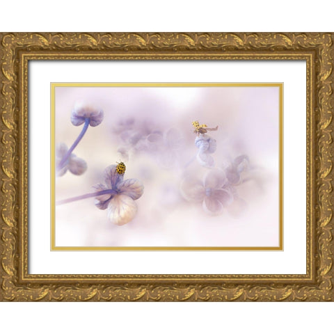 Hello There... Gold Ornate Wood Framed Art Print with Double Matting by Van Deelen, Ellen