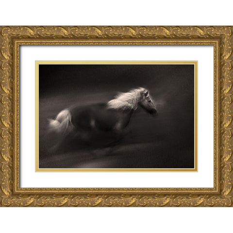 Wind And Earth Power Gold Ornate Wood Framed Art Print with Double Matting by Benezech, Martine