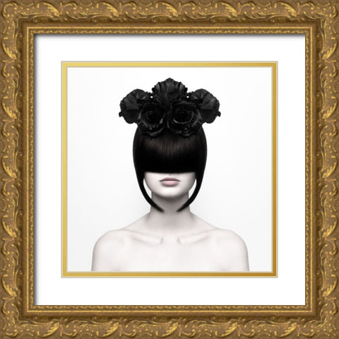 Black Widow Gold Ornate Wood Framed Art Print with Double Matting by Nemcekova EP, Martina