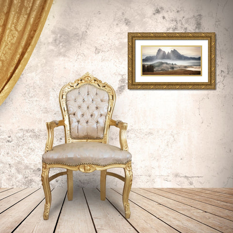 Misty Mountains Gold Ornate Wood Framed Art Print with Double Matting by Huang, Stan