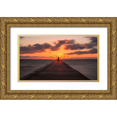 Keep Your Body In Balance. Gold Ornate Wood Framed Art Print with Double Matting by Londal, Leif